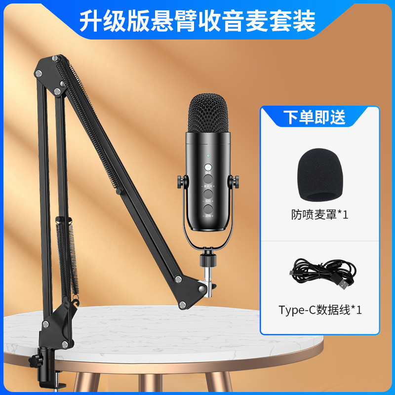 デスクトップ USB ライブブロードキャストマイクコンピュータゲームデスクトップノートブック e スポーツアンカー録音音声カラオケマイク|undefined