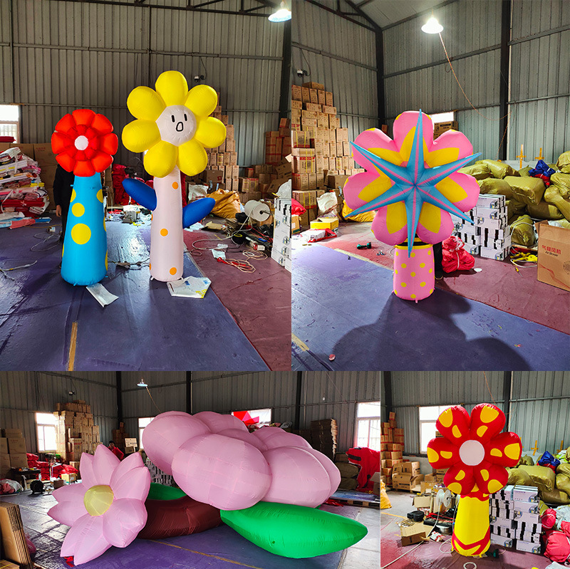 充气花朵气模美陈花瓣大型商场开业摆挂充气植物气模卡通