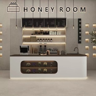 ✅ Modern Simple Water Bar Integrated Coffee Shop Cashier Flower Shop Operating Table Fruit Shop Fruit Cutting Table Leisure Bar
