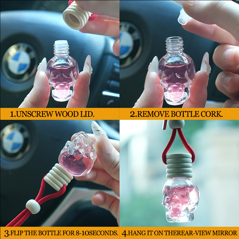 Transfronterizo inglés esqueleto modelo de automóvil fragancia de eliminación de olor colgante decoración de perfume de automóvil fragancia de automóvil