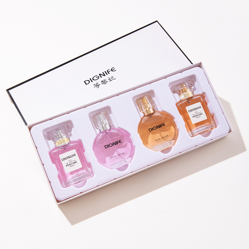 DIGNIFE / Li Fei Coco Set de Perfume de Cuatro Piezas Caja de Regalo Perfume Refrescante y Elegante
