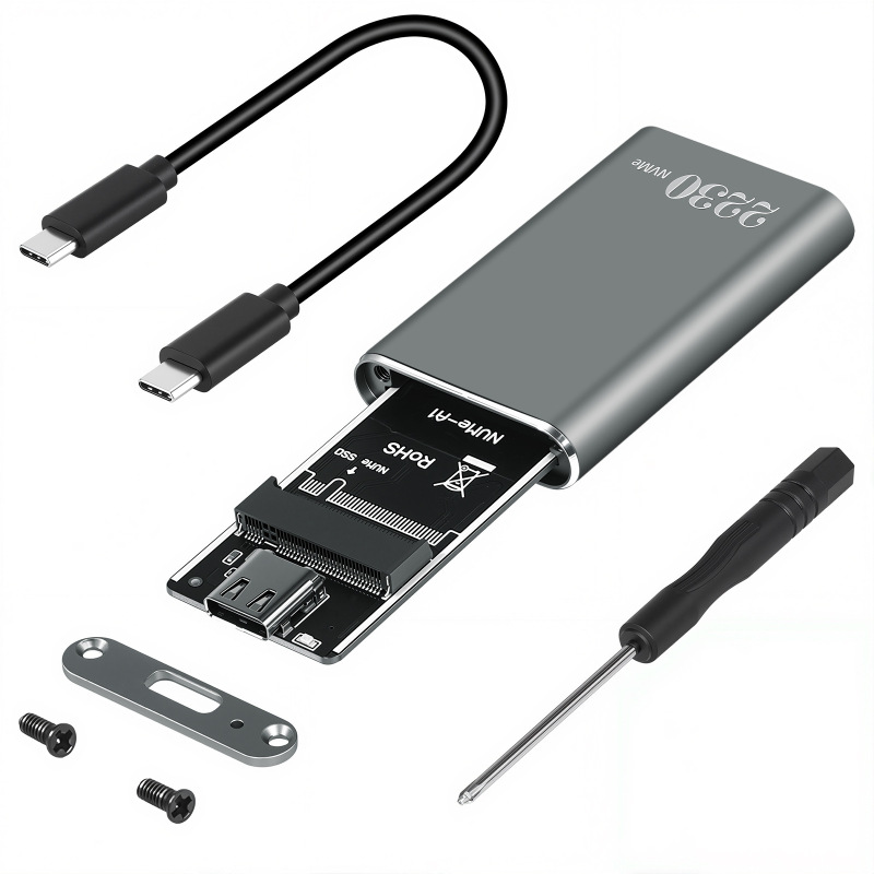 铝合金TypeC 3.2固态硬盘盒M.2笔记本2230专用硬盘盒NVME协议10G|undefined