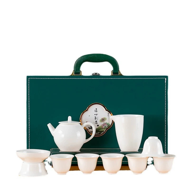 Tea set for office, gift box, simple and elegant design, Birthday gift