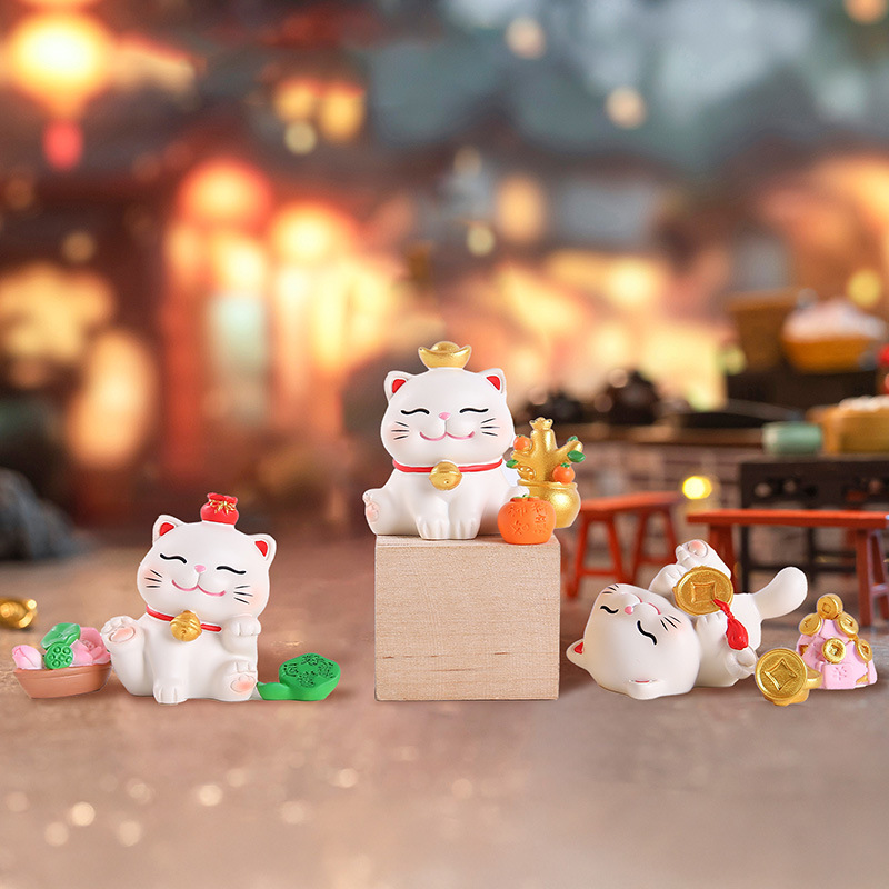 热卖财源广进招財猫盲盒好寓意家居玄关桌面摆件车载装饰厂家批发|undefined