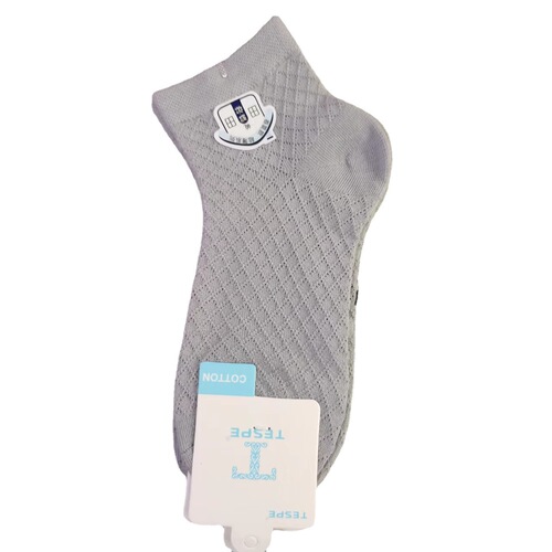 Summer children's wholesale thin ankle cotton socks, wholesale colorful solid color mesh socks for kids