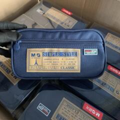 鉛筆バッグ キャンバス文具バッグ 大容量鉛筆バッグ 小学生筆箱 子供小中学校多層文具箱