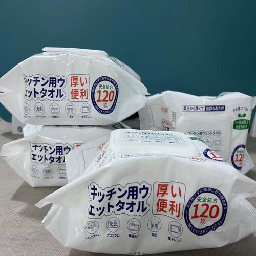 Household kitchen degreasing wipes large package disposable degreasing rags kitchen wipes 120 pieces