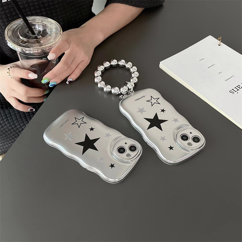 Geeignet für Apple 13promax Telefonhülle galvanisiert mit Sternen, iPhone 12promax Kette, 11promax weiblich minimalistisch_voghion.com