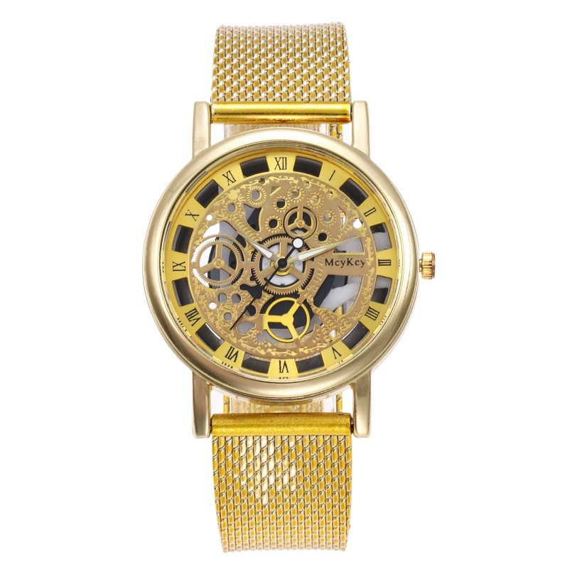 2022 Comercio exterior transmisión en vivo moda reloj de correa de malla de silicona hueca reloj de cuarzo de los hombres reloj