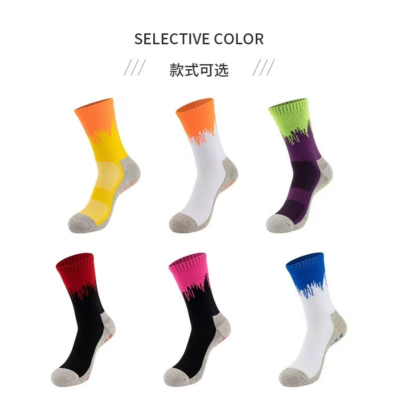 Amazon Dispensing Football Socks Men's Professional Sports Socks Anti-Slip Thickened Training Socks Men's and Women's Towel Bottom Socks