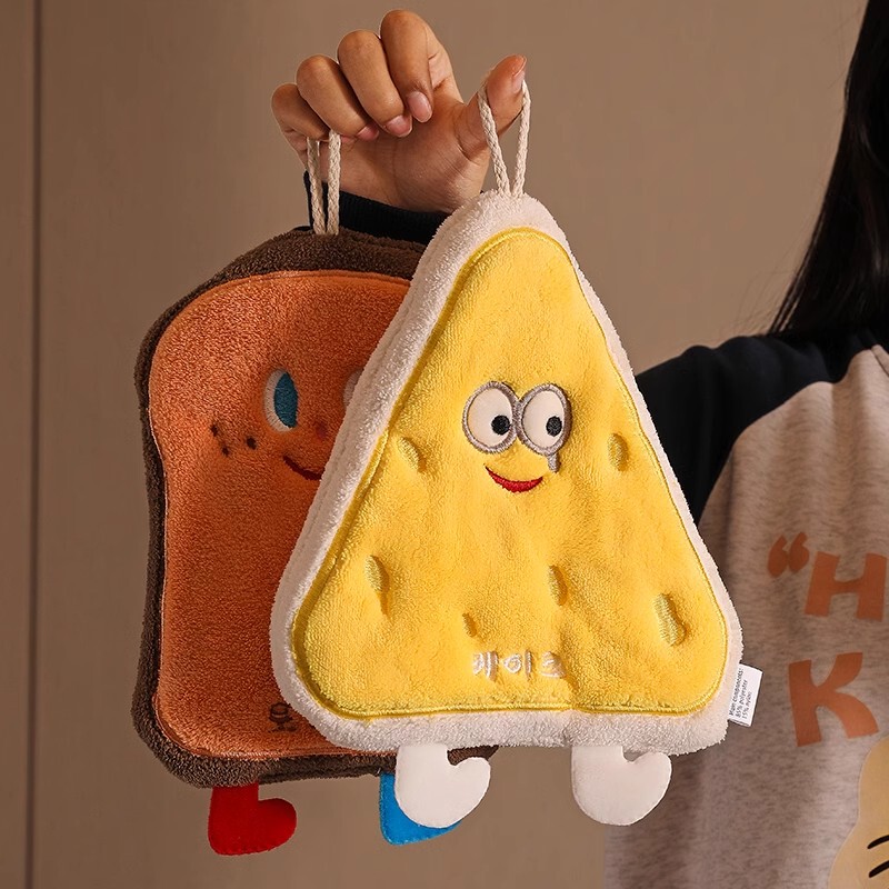 Korean-Style Cartoon Hand Towel, Odorless, Quick-Drying Kitchen Hand Wipe, Coral Fleece Small Towel, Gift Souvenir