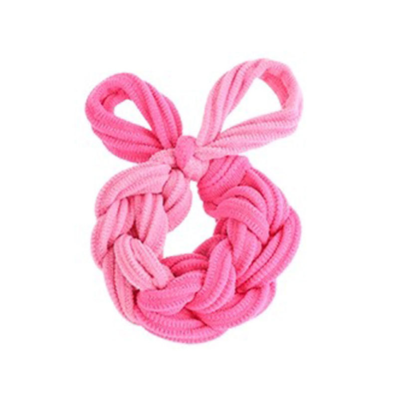 Coreano simple color de niños anillo de cabello de dopamina de alta elasticidad para niñas trenzando cuerdas de cabello gruesas para atar la banda de la cabeza