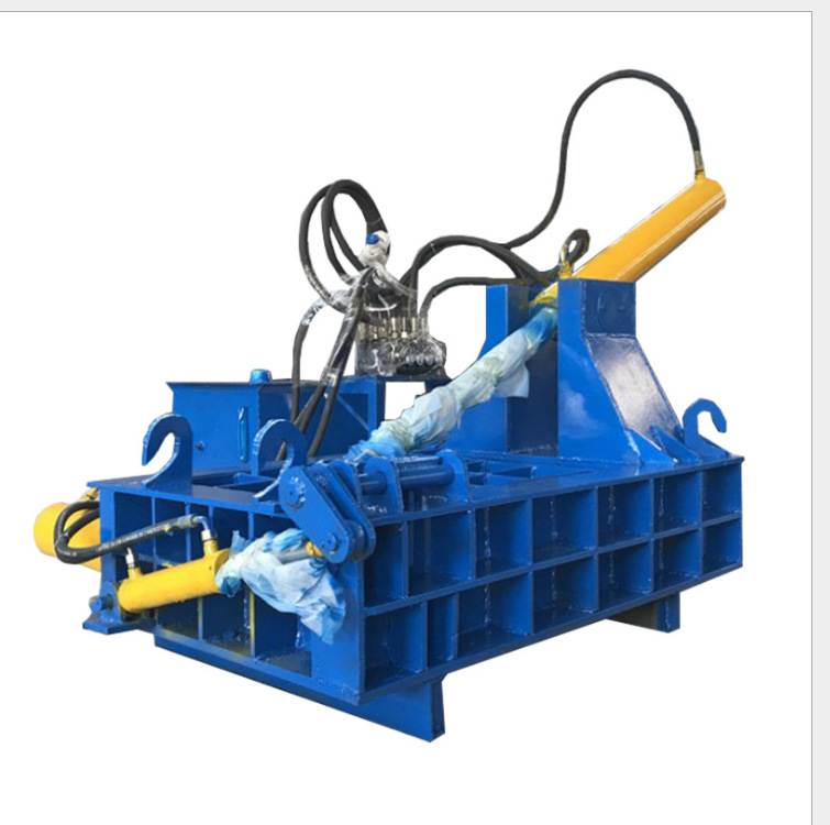 toda la placa de acero residuos de metal prensa de bloque de hierro de acero inoxidable pintura barril prensa de aplanamiento máquina de embalaje de residuos de hierro