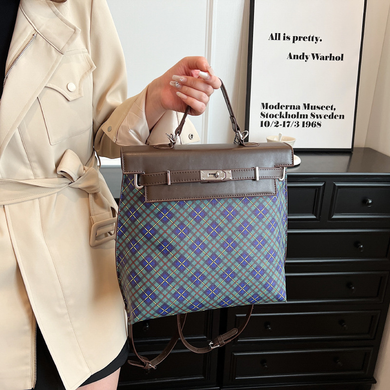 Mochila de gran capacidad con colores contrastantes, ligera para niñas, nuevo diseño de nicho, para mujer de moda._voghion.com