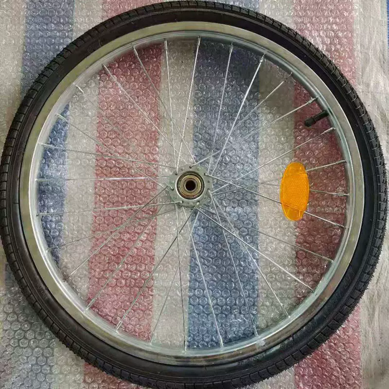 厂家20寸寸自行车车圈轴皮镀锌28孔带内外胎耐用骑行便携山地车