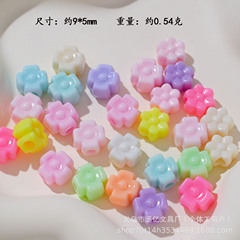マカロンアクリルビーズルースビーズ子供の diy カラービーズクラウンリボンキャンディフラワーアクセサリー