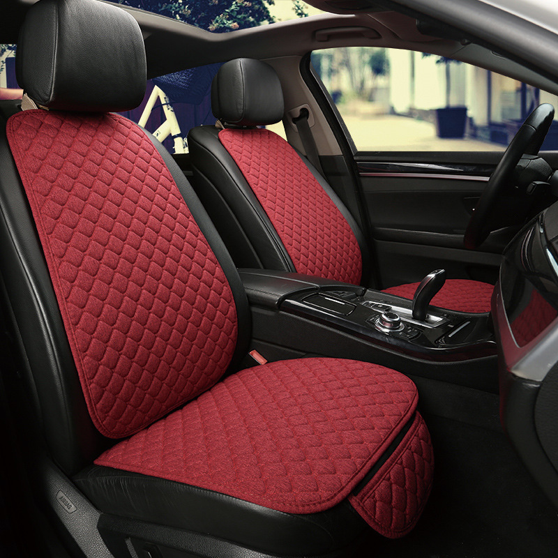 Cojín del asiento del coche cojín del asiento del coche de lino cuatro estaciones cubierta de asiento de coche universal de cinco asientos transpirable cojín del coche Comercio exterior Venta caliente