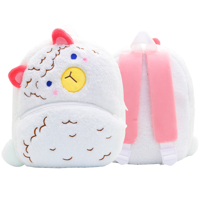 3D lindos dibujos animados peluche niños jardín de infantes mochila escolar movimiento de animales escolares mochila de peluche mochila de niños