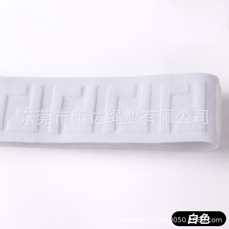 Inventario de 4cm computadora jacquard elástico poliéster letras inglesas artesanía de relieve calzoncillos cintura elástica de color