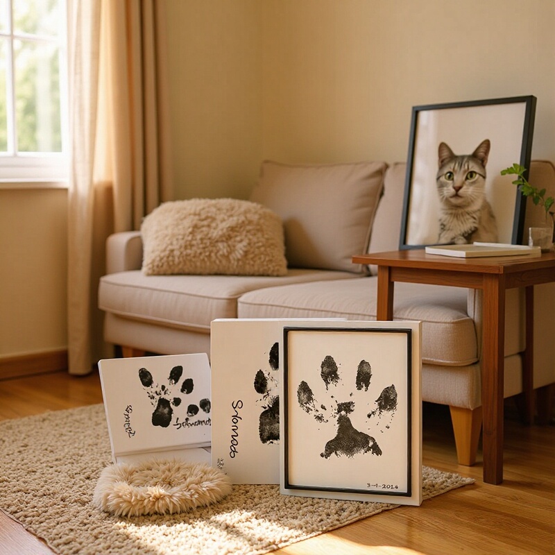 Dog and Cat Paw Print Keepsake Album Postcard DIY Pet Supplies Hamster Pet Cross-Border