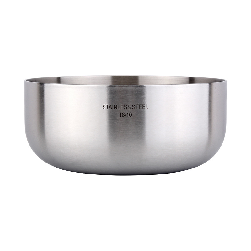 COOKONE18 / 10 tazón de sopa de acero inoxidable y tazón de fideos, tazón de huevos grueso para hornear, tazón de verduras, tazón de masa, tazón de fideos