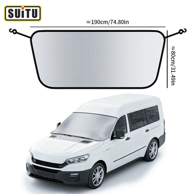 Car Front Windshield Snow Cover, Glass Snow Shield, Anti-Freeze Cover, Thickened Anti-Frost Windshield, Winter Car Cover, Winter Car Cover (Car snow shield) - front-windshieldsilver-19080cm-frosted-pocket-packaging