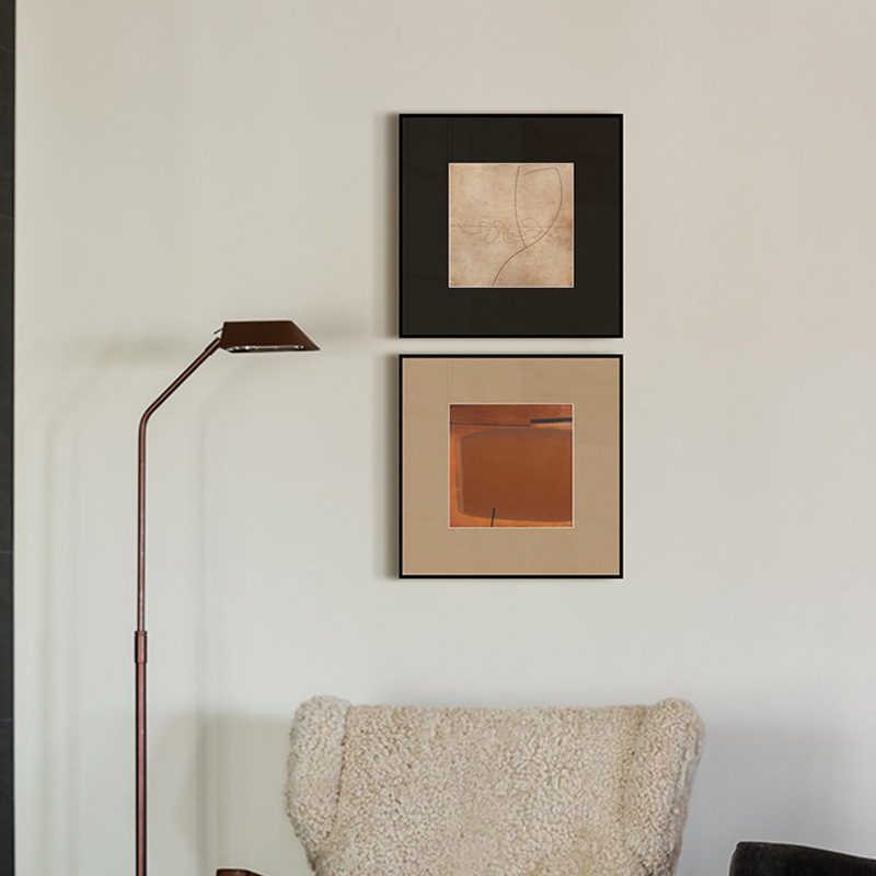 The Heart of Mountains and Rivers Middle Ancient Style Abstract Simple Niche Hanging Painting Black Style Quiet Style Advanced Homestay Decorative Painting