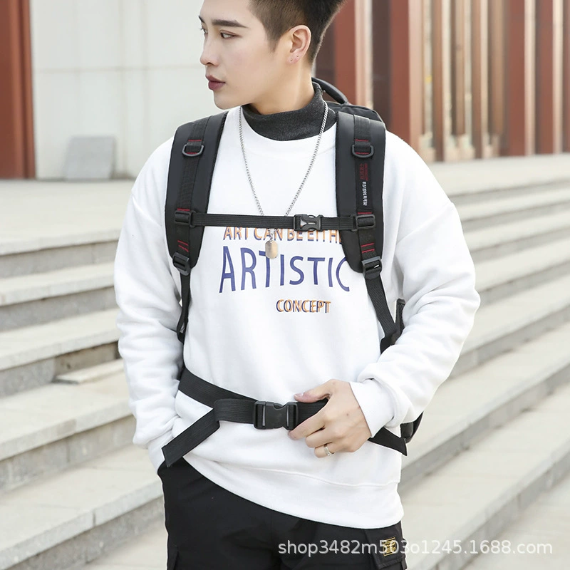Capacious backpack, sports travel bag for traveling outside climbing