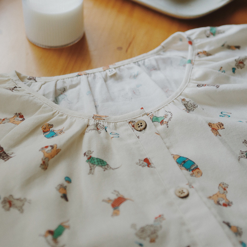 Special Offer! August Gesang Girls' Pajamas, Spring, Autumn, and Winter Cotton Cartoon Loungewear, Plus-Size Pure Cotton Long-Sleeve Set