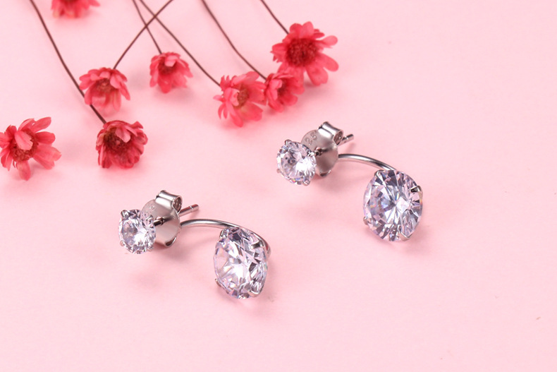 1 Par Plata De Ley 925 Geométrico Aretes display picture 3