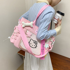 見栄えの良いオリジナル学生手作り DIY パック大容量通勤旅行バッグポータブルショルダークロスボディバッグかわいい女の子