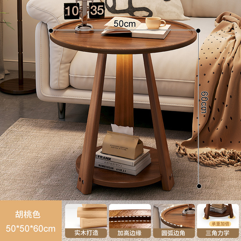Mesa de té americana de madera maciza Tulipan mesa de café balcón simple mesa redonda casual