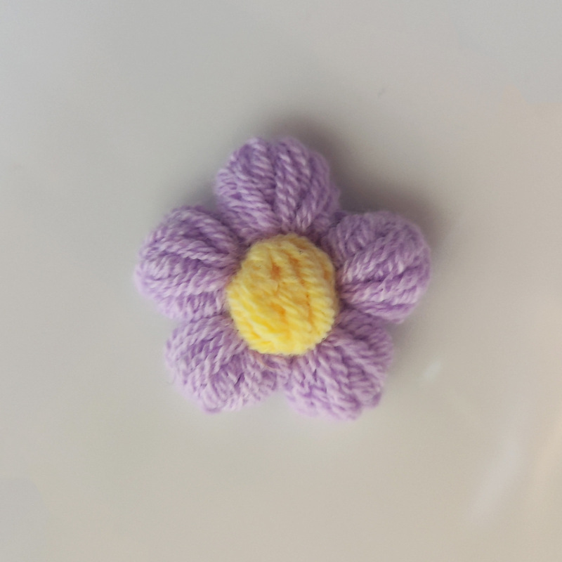 手工钩针泡芙花毛线花朵DIY发夹饰品配件胸花首饰包包服装辅料|undefined