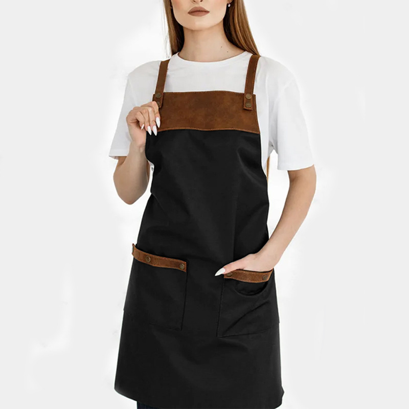 Comercio exterior delantal publicitario personalizado LOGO tienda de frutas supermercado panadería tienda de té de leche hotel de comida rápida tienda de ropa de trabajo delantal