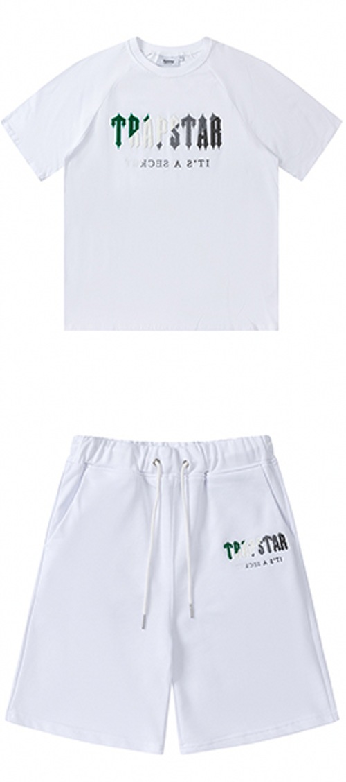 Trapstar Rainbow degradado carta cabeza de tigre bordado con capucha suéter pantalones largos deportes casual traje forrado de lana