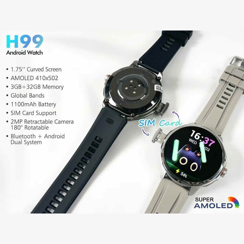 クロスボーダー H99 ヨーロッパ、アジア、アフリカバージョン 4G 携帯電話バージョン 5G カード Bluetooth 回転式カメラスマートフォンウォッチ|undefined