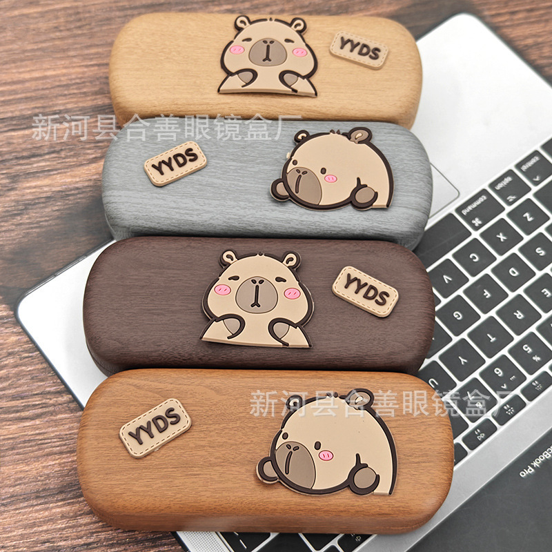 Good-Looking Students' Cute Cartoon Retro Anti-Fall and Pressure-Resistant Portable Glasses Case, Sunglasses Case, Sunglasses Case in Stock