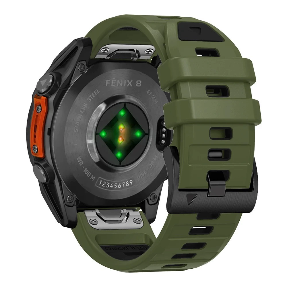 Подходящий Jiaming Fenix ​​E 8 7 7x 6x 6x 5 5x Быстрая разборка Двухцветный силиконовый ремешок 22/26мм
