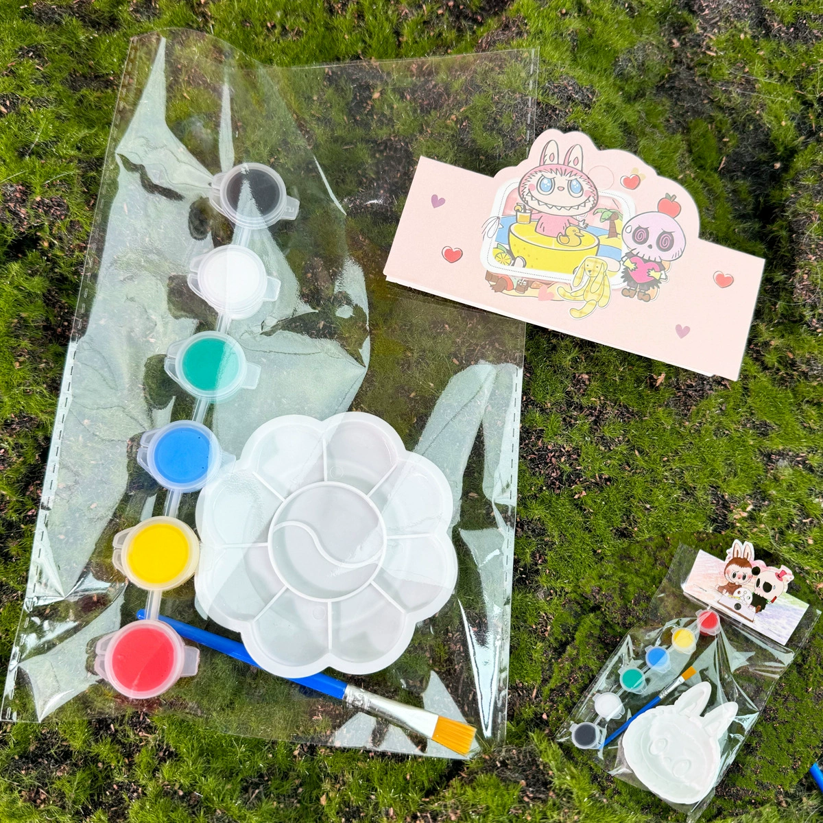 Labubu gypsum doll first generation second generation third generation labubu DIY graffiti peripheral clothes accessories plate