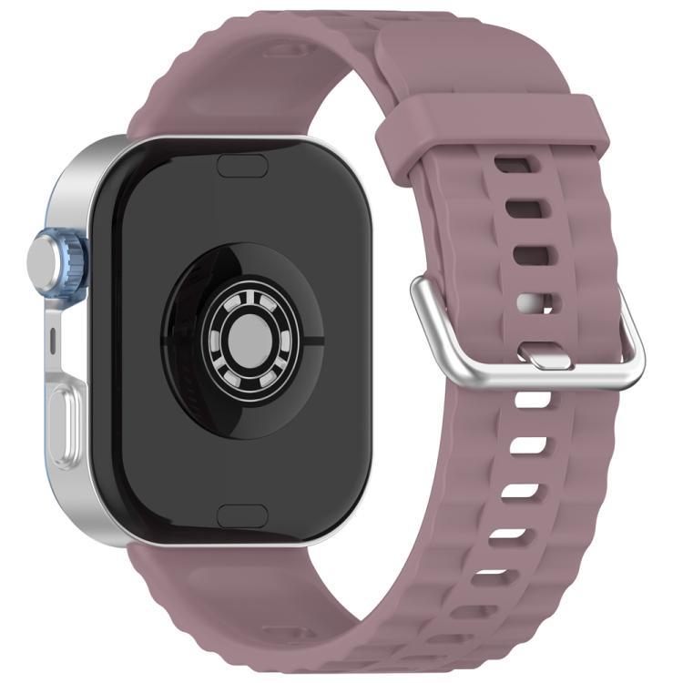 xDfind Silver Buckle Silicone Solid Color Brazalete para Huawei Watch Fit4 Pro / Fit4 / Fit3