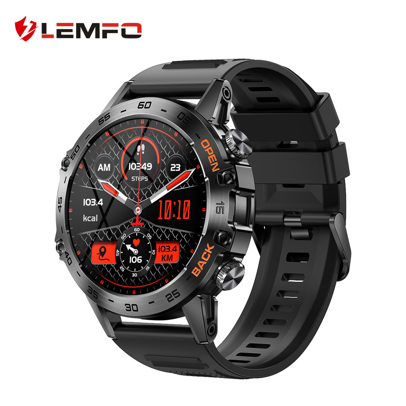 Lemfo 1.39inch Bluetooth Call Heart Rate Blood Pressure Sleep Monitoring Weather Display K52 Smart Watch