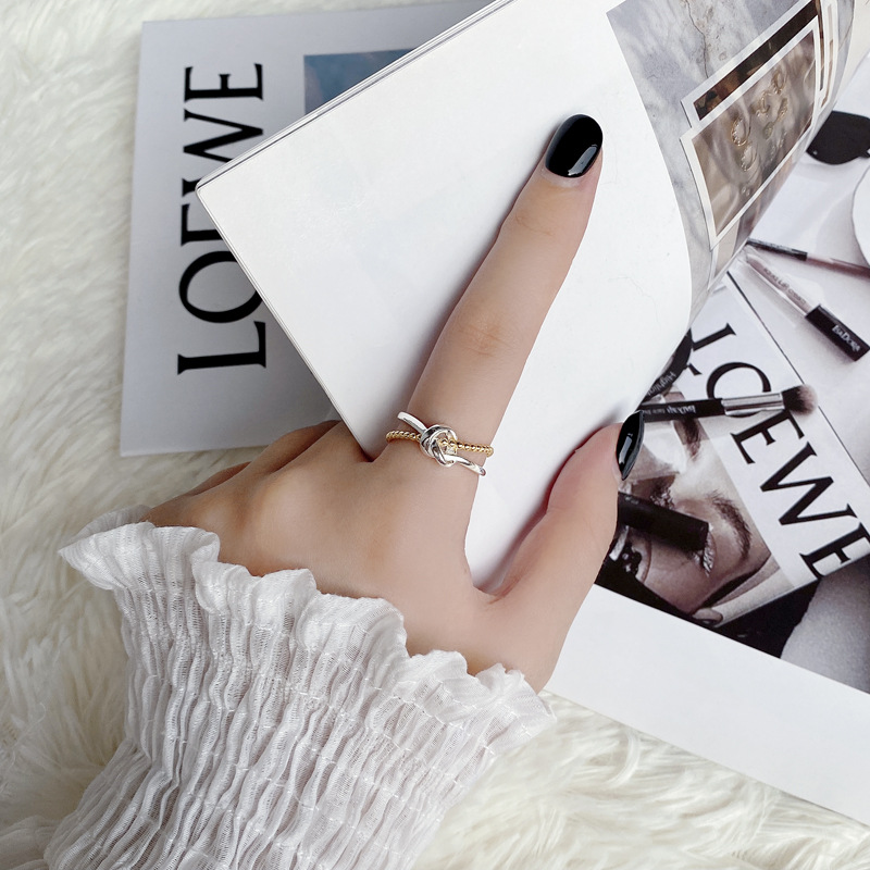 Fashion Geometric Sterling Silver Plating Open Ring 1 Piece