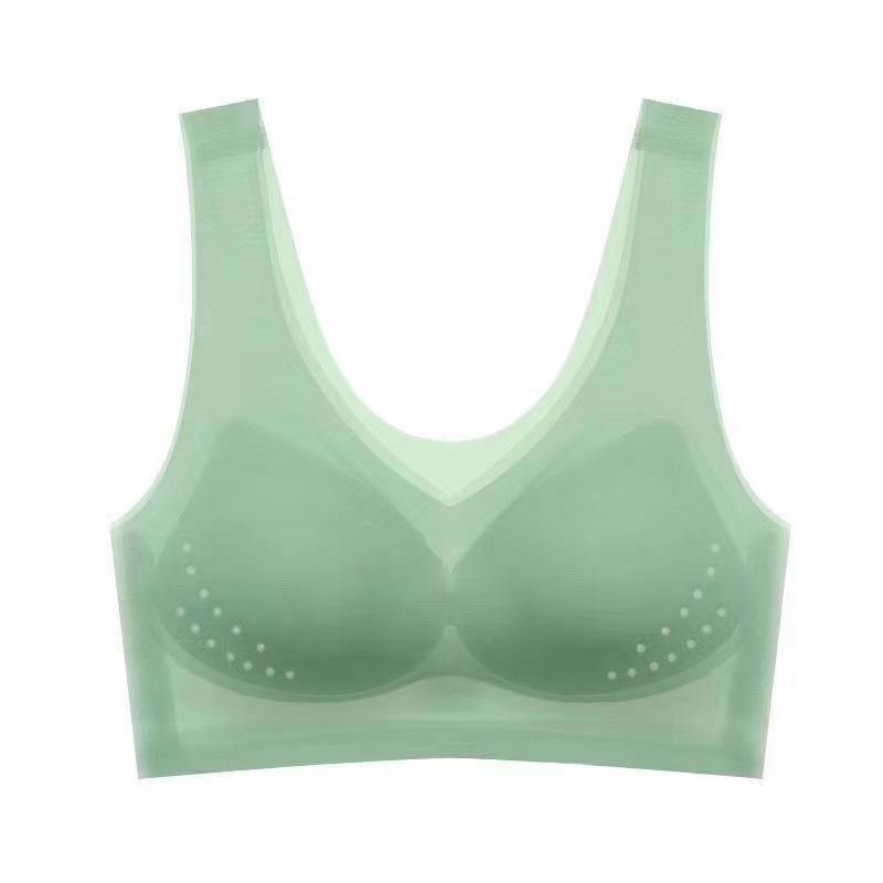 Ropa interior sin marcas delgada transpirable sin anillo de acero, chaleco deportivo anti-caída, sujetador de mujer, copa fija