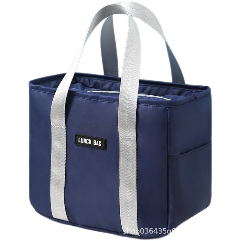 Estudiante de oficinista impermeable pequeña bolsa de comida de papel de aluminio caja de almuerzo engrosada bolsa de aislamiento Portátil Bolsa De Bento con bolsa de arroz