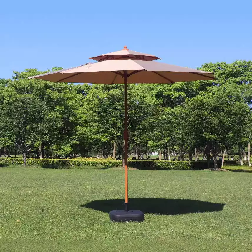 亚马逊双顶中柱伞户外遮阳庭院伞沙滩广告露台阳台侧边伞香蕉伞