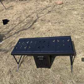 跨境批发户外露营铝合金IGT战术桌收纳多功能拼接烧烤篝火折叠桌