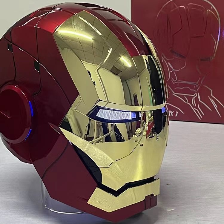 Iron Man Helmet Deformable Headgear Toy Mask Spider-Man Model Figure Jarvis Assembly Shf Luminous