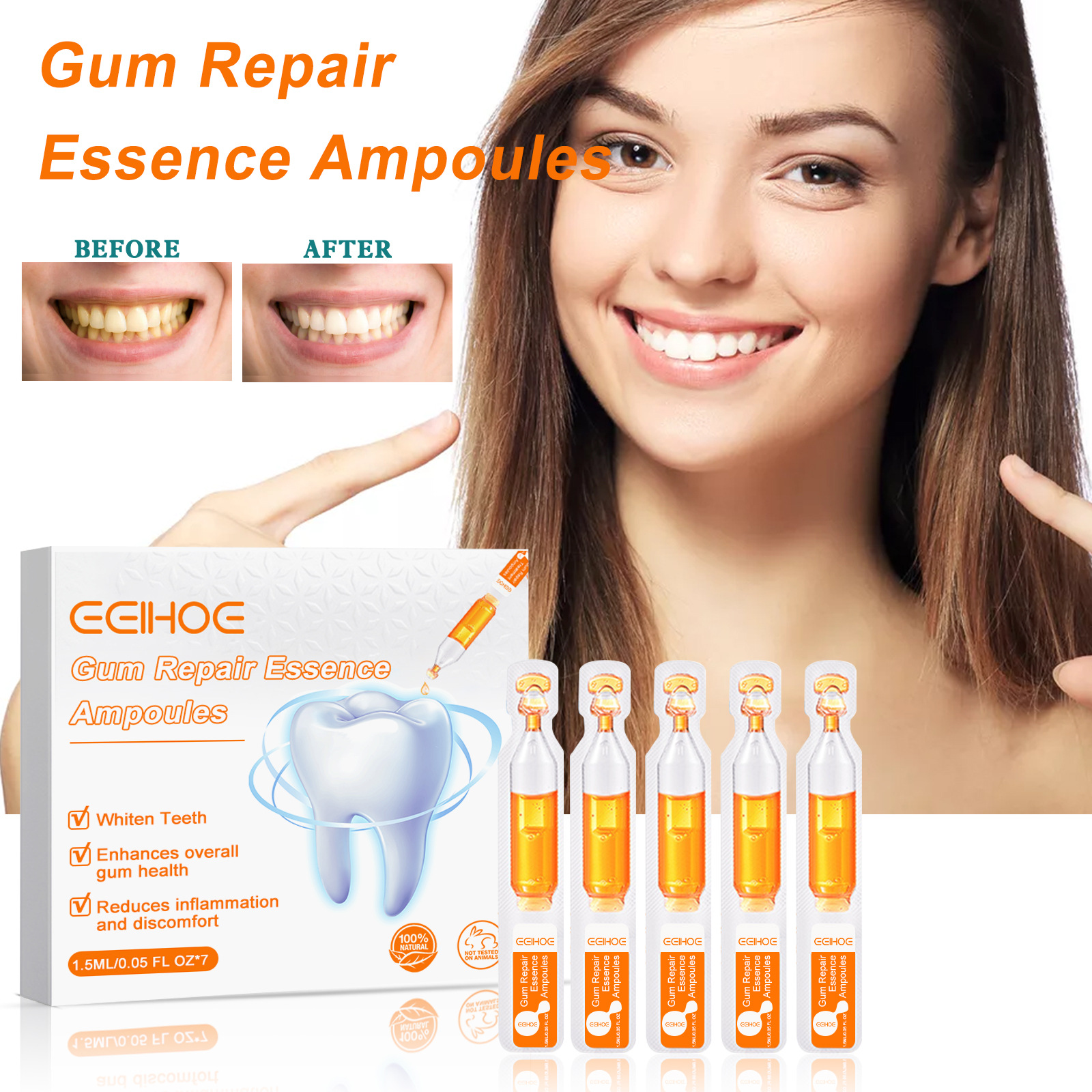 Eelhoe Teeth Care Essence Deep Cleansing Yellow Teeth Stains Tartar Care Gum Oral Care Essence