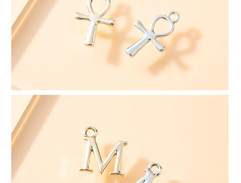 10*17mm, 11 * 12mm Jewelry Making Size DIY Jewelry Accessories Classification 10 PCS/Package 10*17mm 11 * 12mm Alloy Letter Pendant