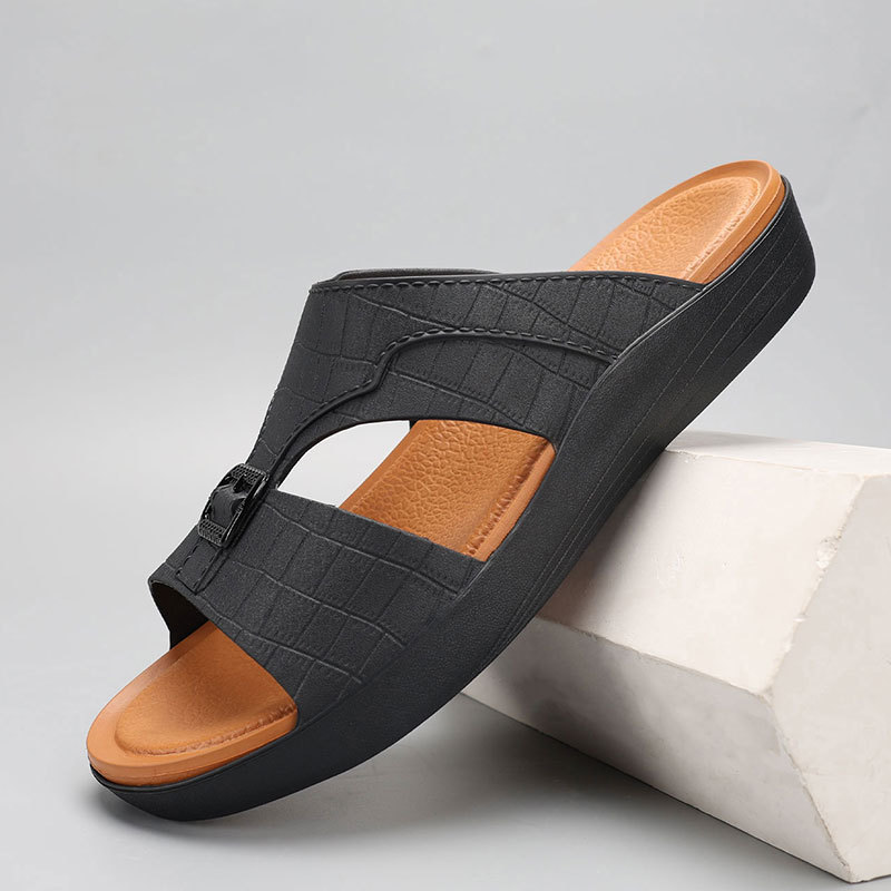 Trendy New Foreign Trade plus size Fashionable Outer Wear Dad Sandals and Slippers Thick Bottom Men's Casual Beach Slippers